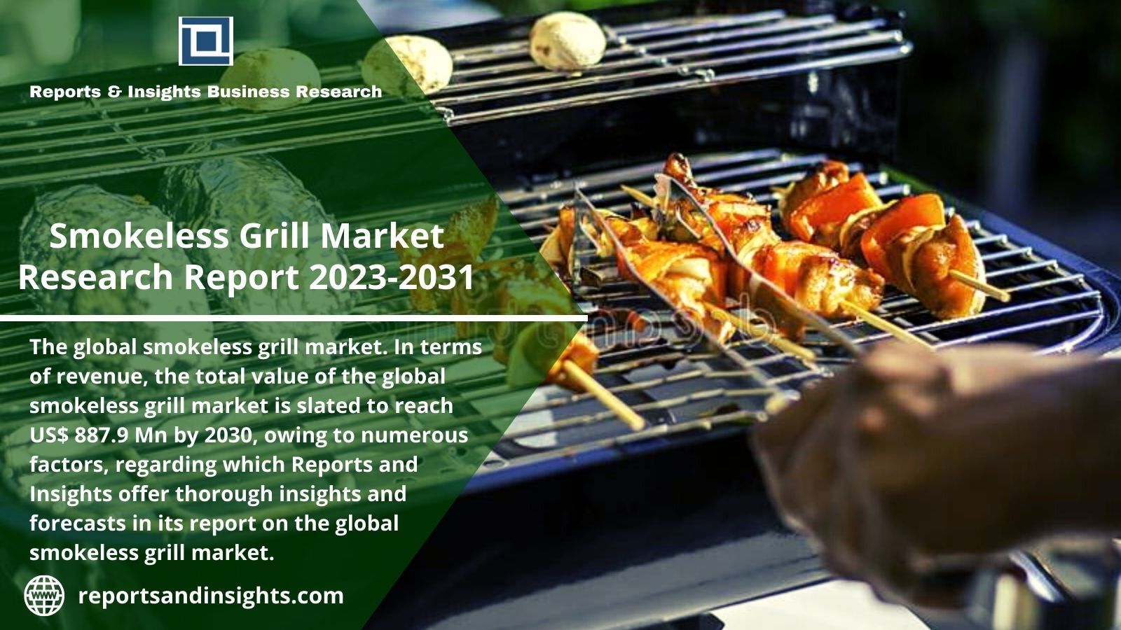 Smokeless Grill Market Size Worth Over Us 887 9 Million By 2031