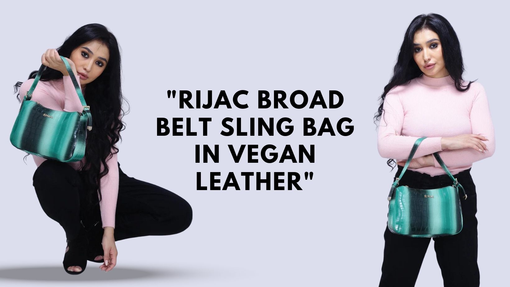 "RIJAC Broad Belt Sling Bag in Vegan Leather"