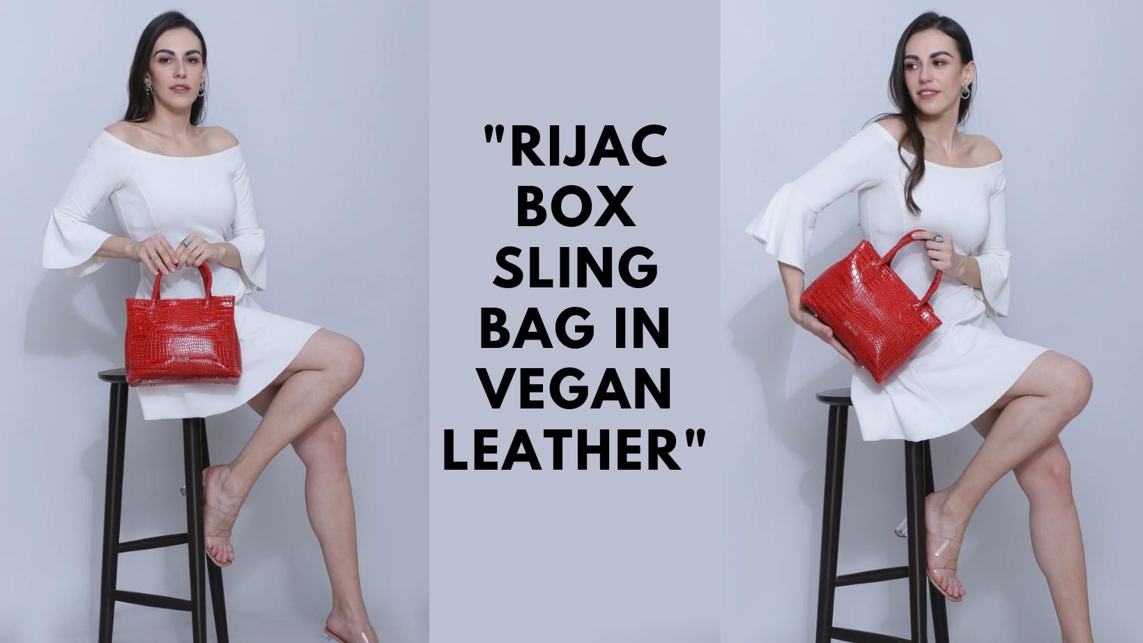 "RIJAC Box Sling Bag in Vegan Leather"