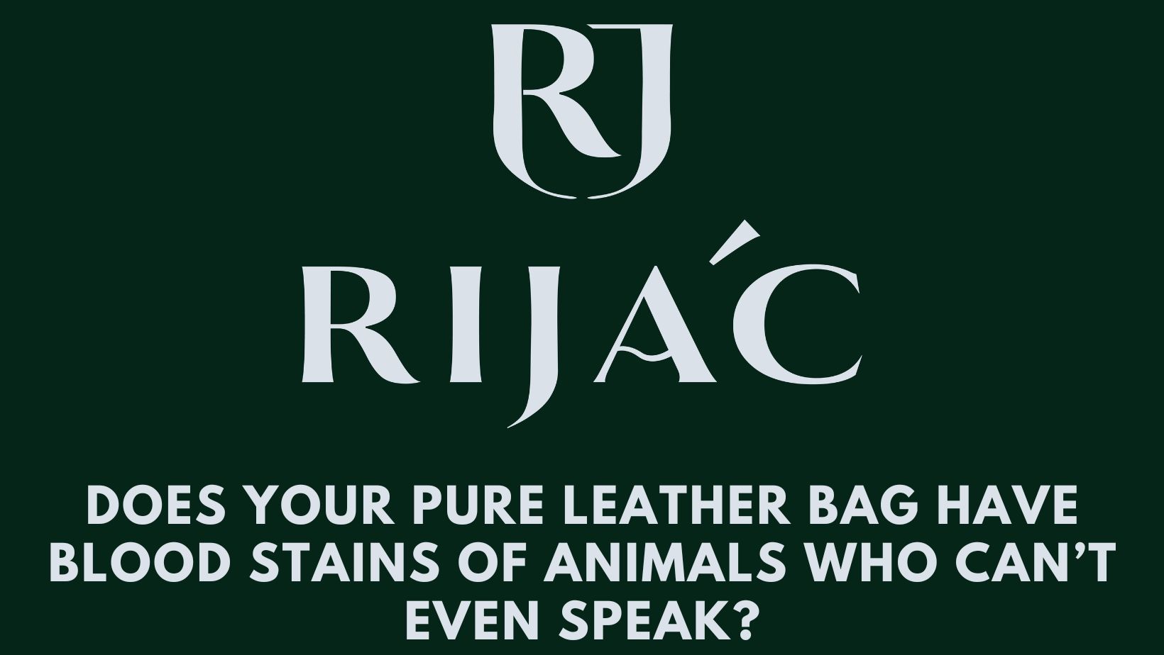 RIJAC logo with sustainability and animal welfare tagline