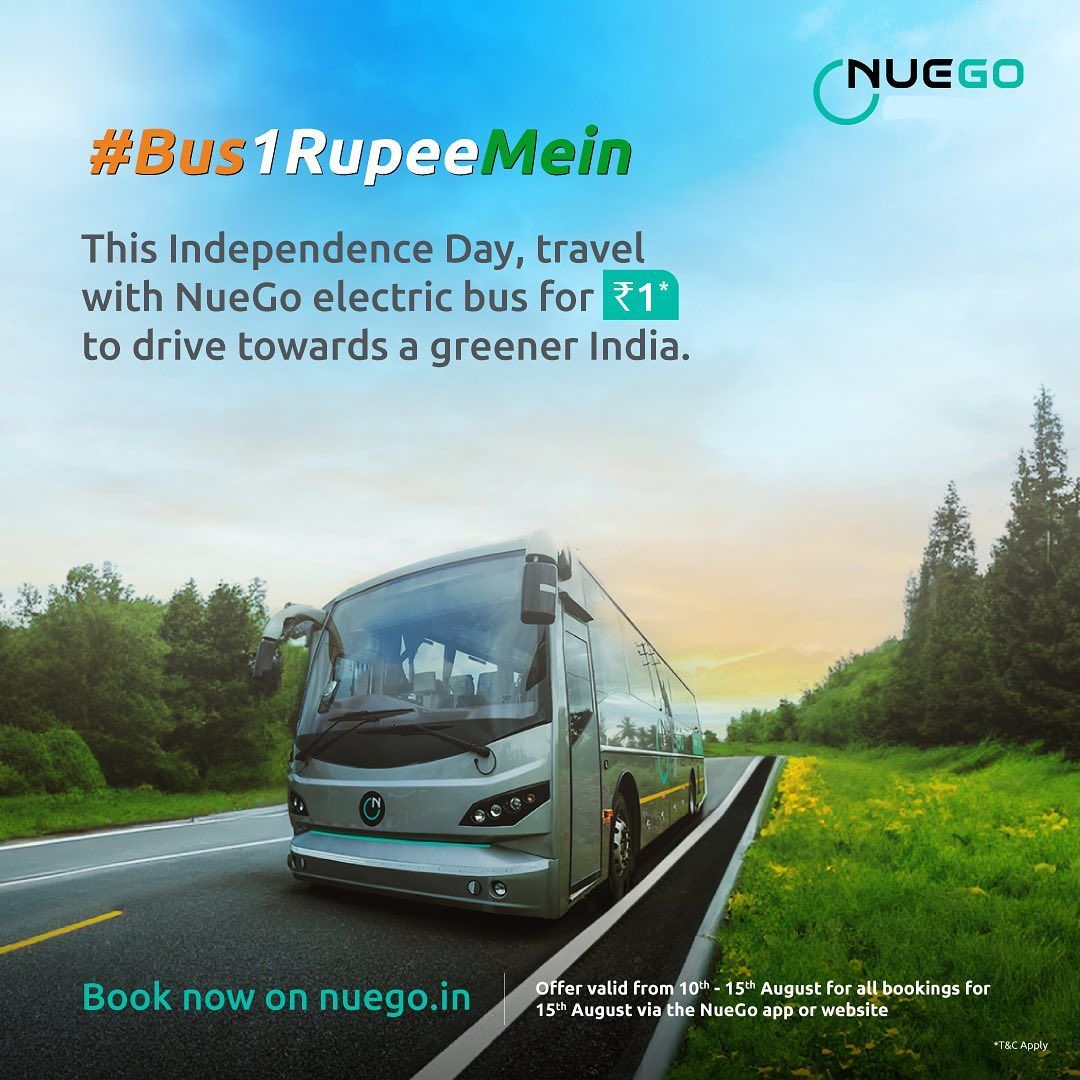 Travel with Nuego Bus 1 Rupee mein