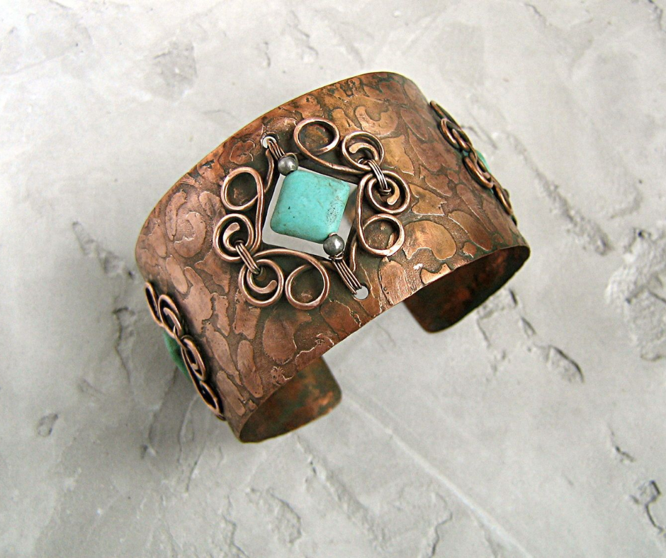 Crafted bangles from square copper tube