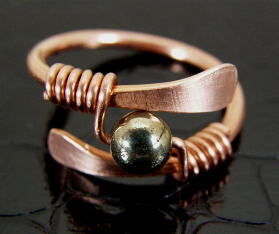 crafted ring made up of Square Copper Tubes