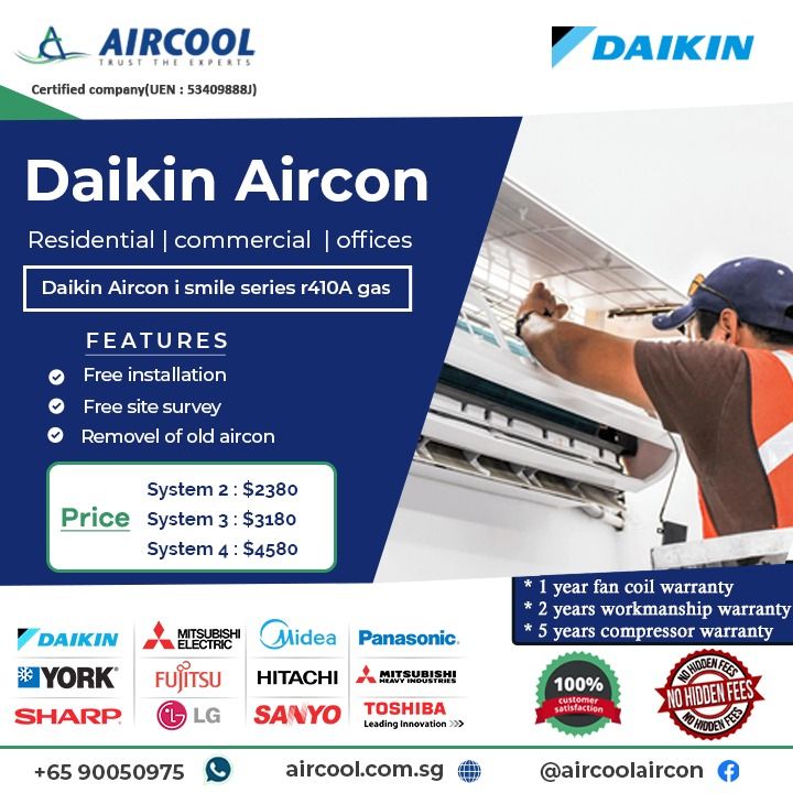 Daikin Aircon Servicing Singapore - Aircool Aircon