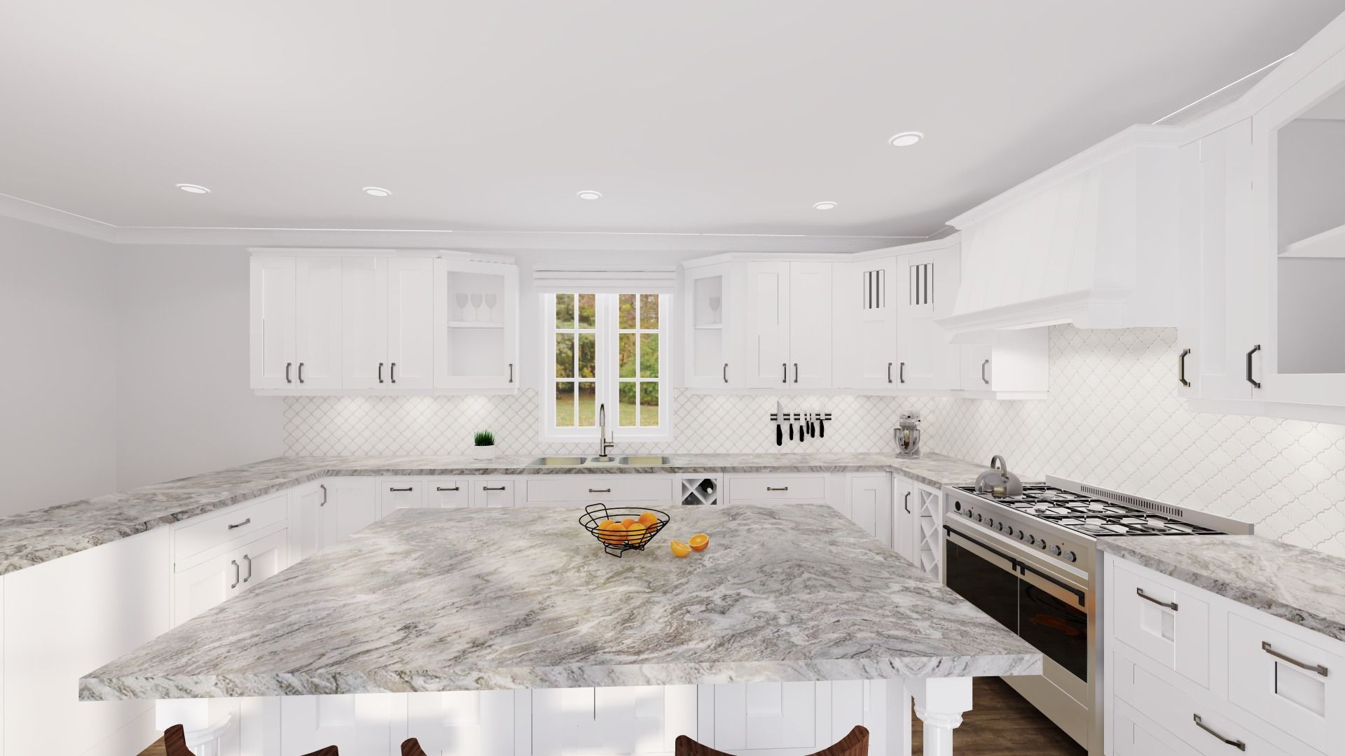 Fantasy brown marble counter