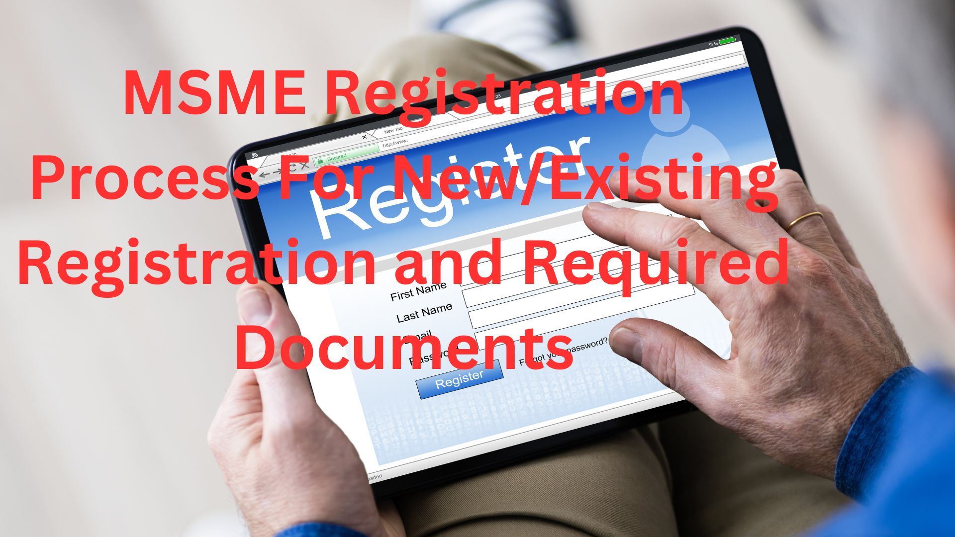 Msme Registration Process For New/existing Registration