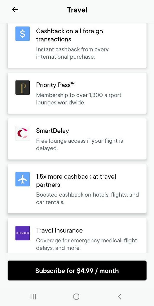 Neo Credit Card Travel Benefits