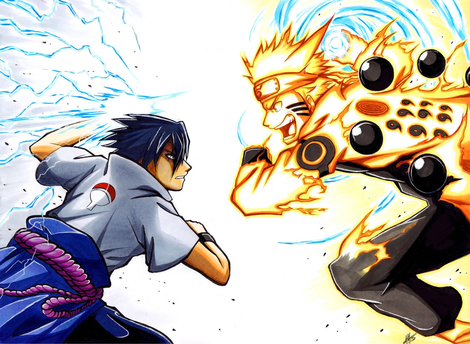 LIKE SOME SCENES OF FIGHTING OF SASUKE AND NARUTO!!