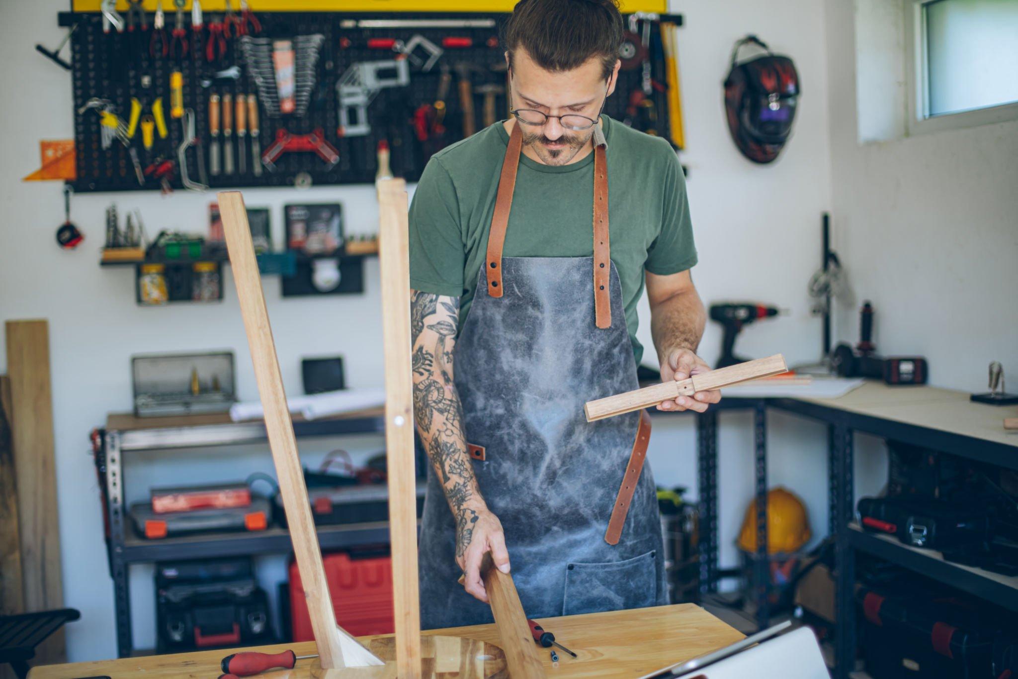 Woodworking Apron leather