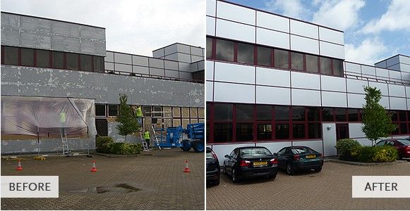 Curtain wall spraying