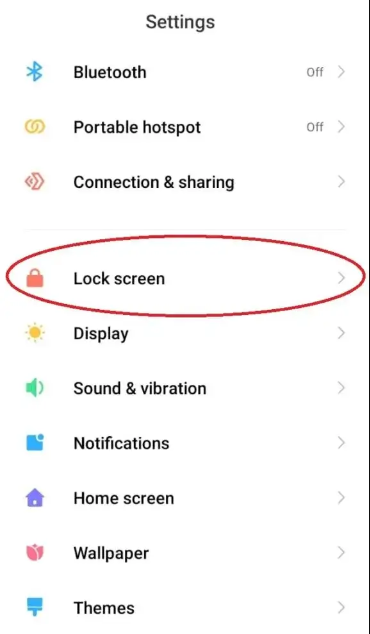 Step 2 in MI Glance Turn Off for Mi 11 T Pro