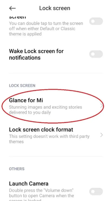 Step 3 in MI Glance Turn Off for Mi 10T