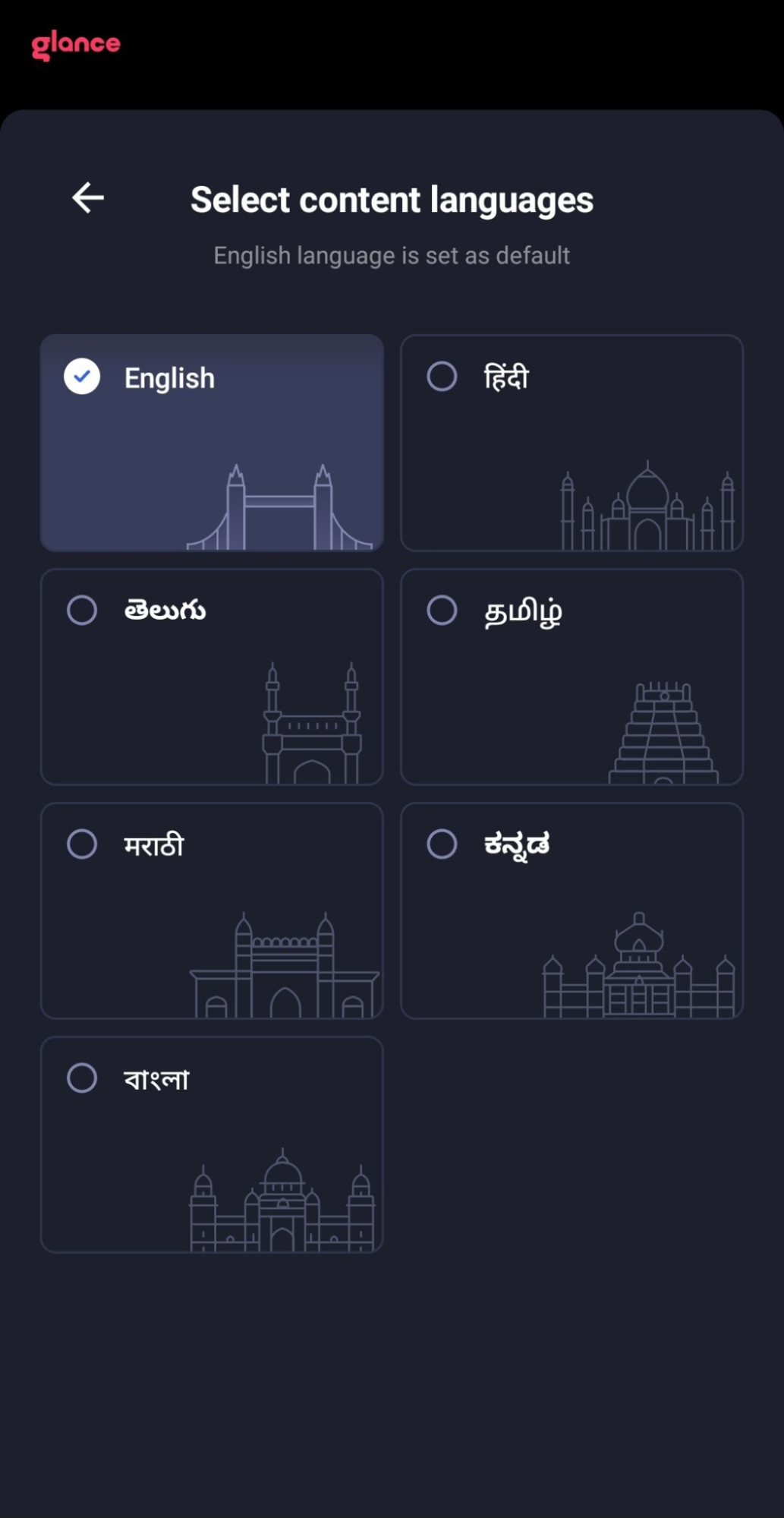 Multiple Languages support in MI Glance