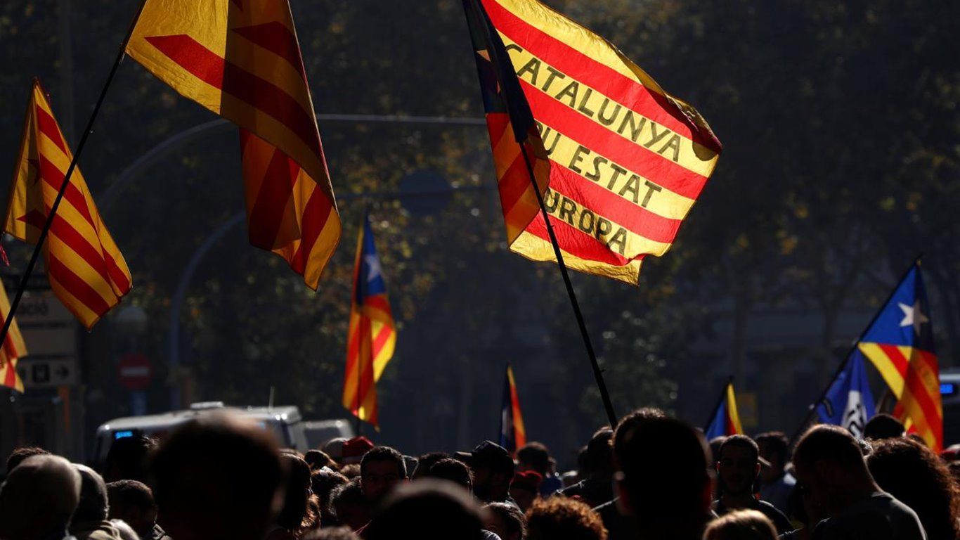 Shout Out At Barcelona For The Liberty Of The Catalans