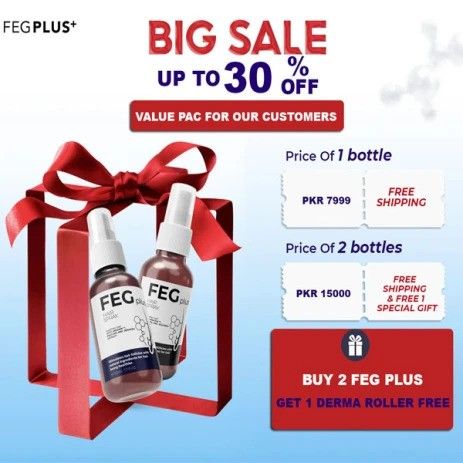 Buy 2 FEG Plus Get 1 Derma Roller Free Price in Pakistan