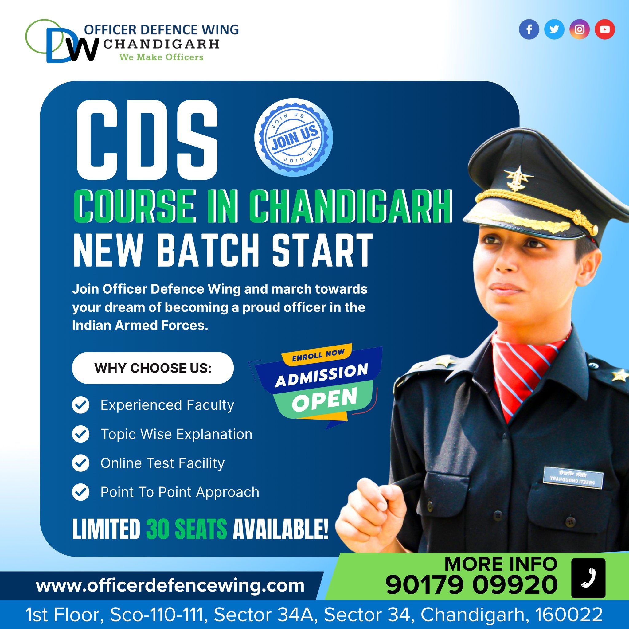 CDS Coaching in Chandigarh|Officer Defence Wing