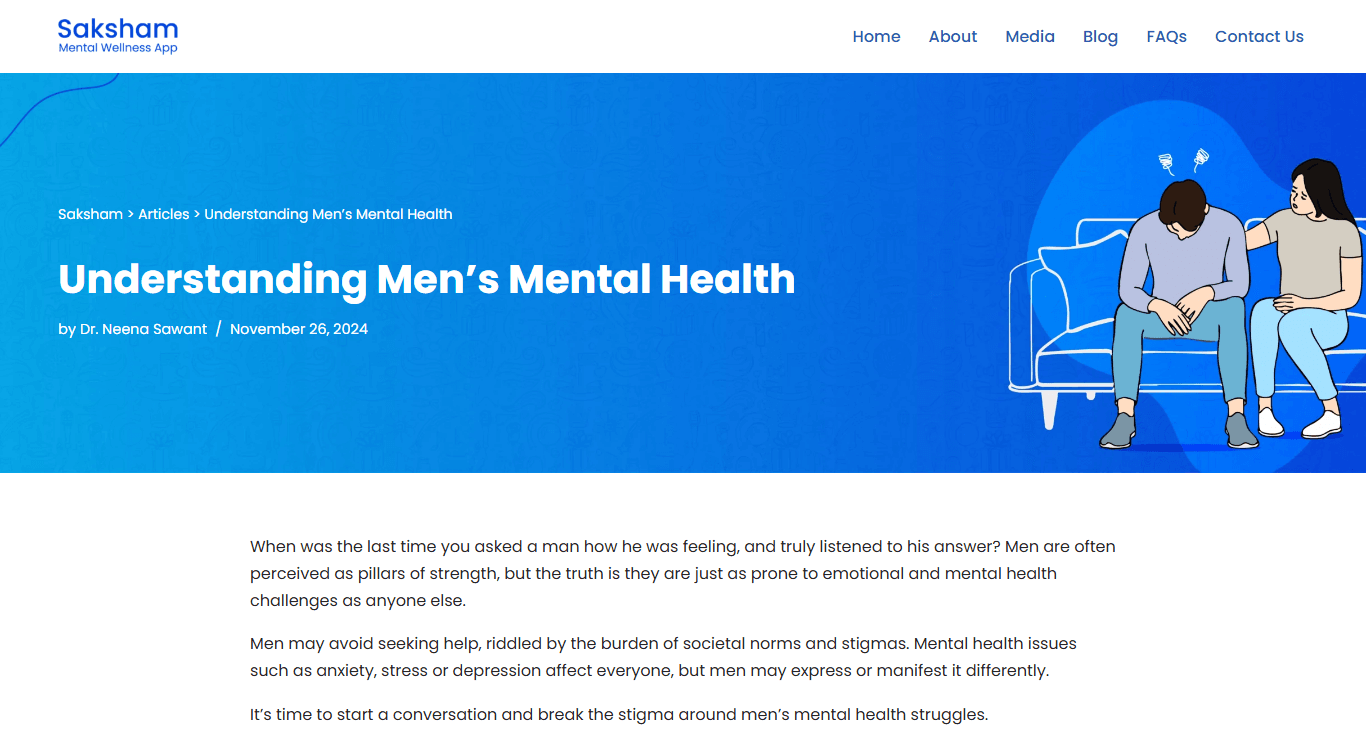 Understanding Men’s Mental Health