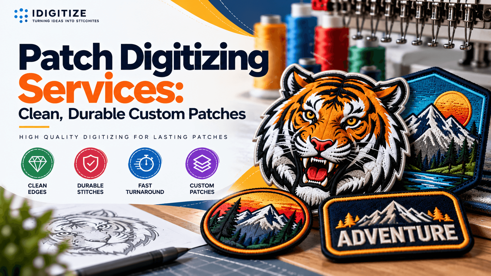 Patch Digitizing Services: Clean, Durable Custom Patches
