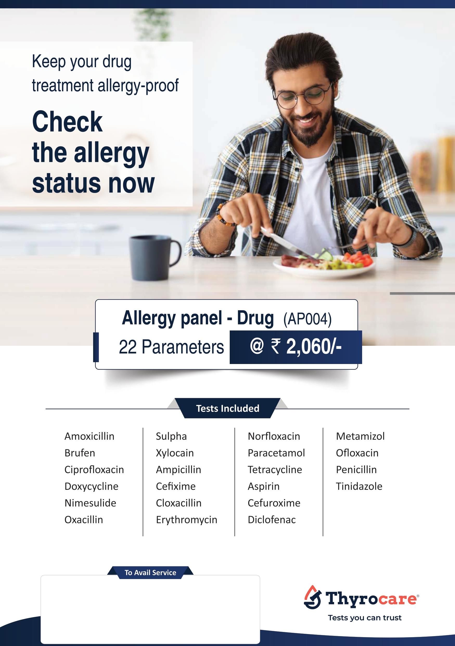 Thyrocare Allergy Test Panels – Drug & Food
