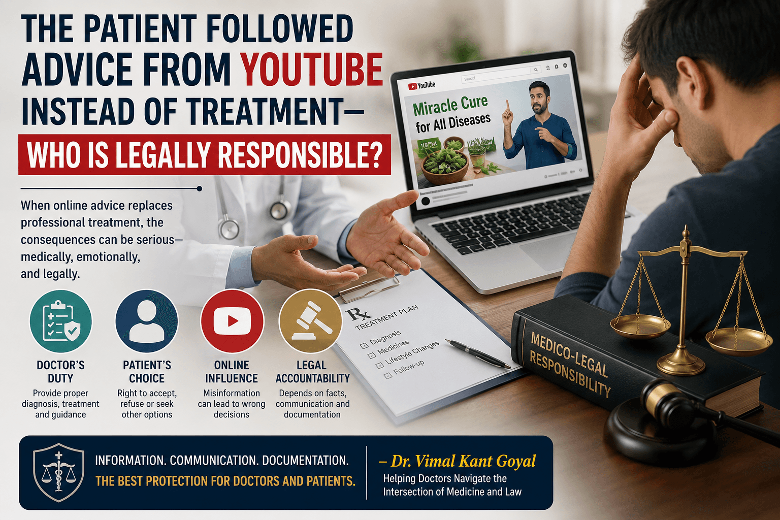 The Patient Followed Advice from YouTube Instead of Treatment—Who Is Legally Responsible?