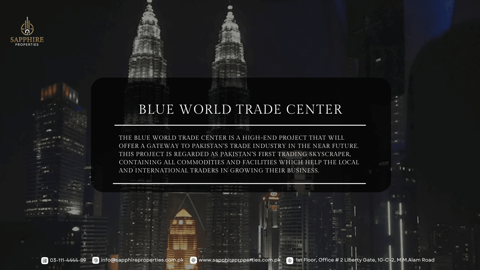 Blue World Trade Center: A Symbol of Modernity and Progress