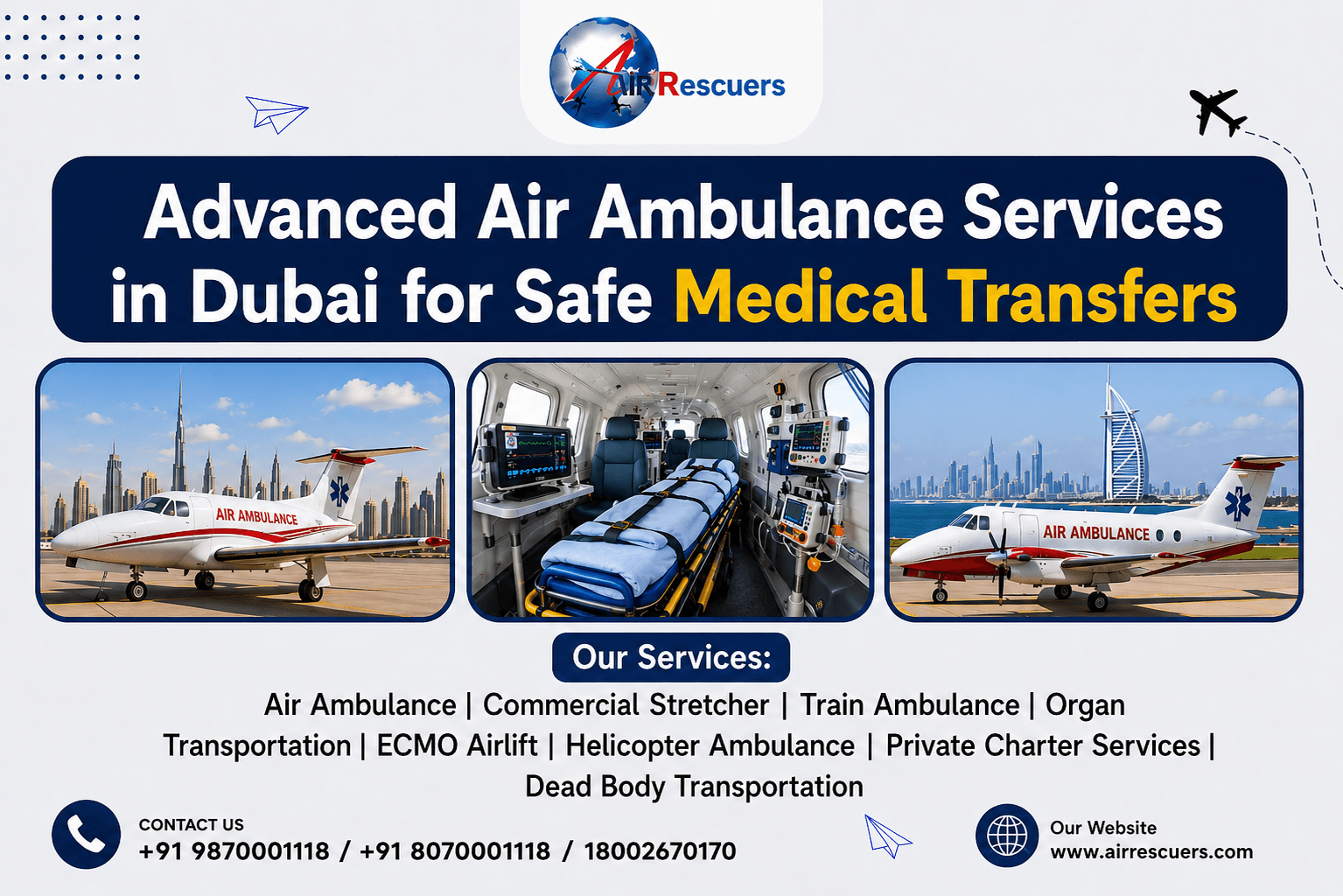 Advanced Air Ambulance Services in Dubai for Safe Medical Transfers