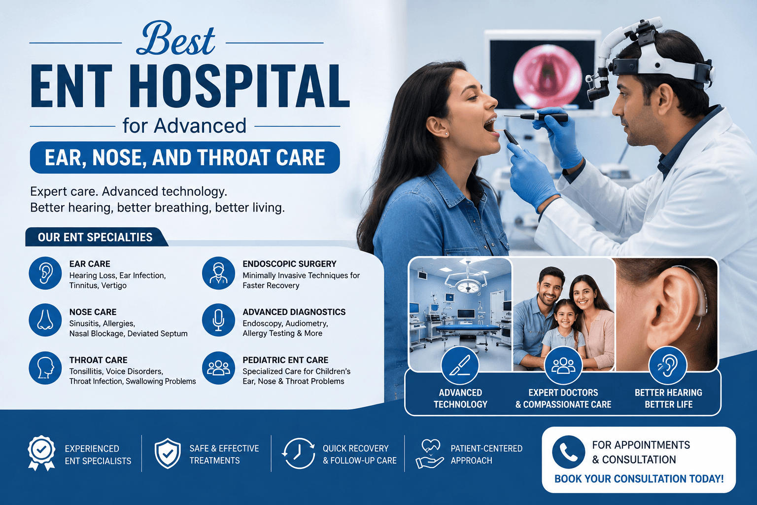 Best ENT Hospital for Advanced Ear, Nose, and Throat Care