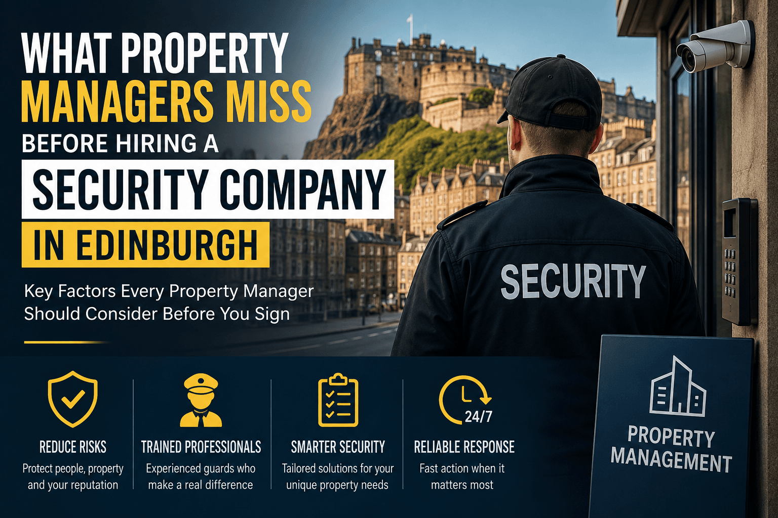 What Property Managers Miss Before Hiring a Security Company in Edinburgh
