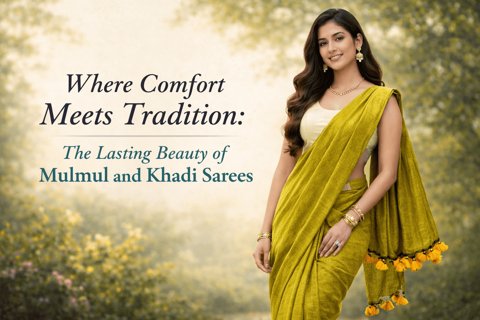 Where Comfort Meets Tradition: The Lasting Beauty of Mulmul and Khadi Sarees