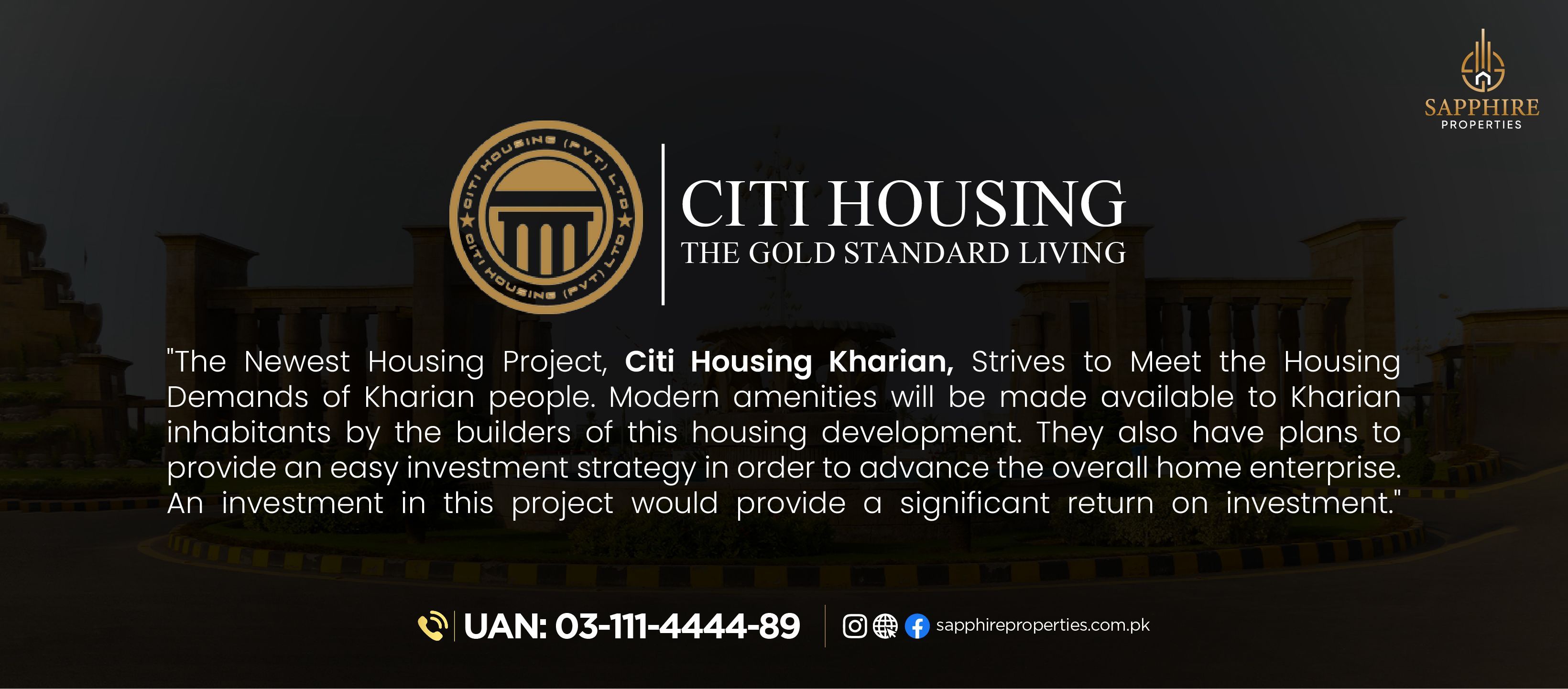 What Justifies Investing in Citi Housing Kharian Sarai Alamgir