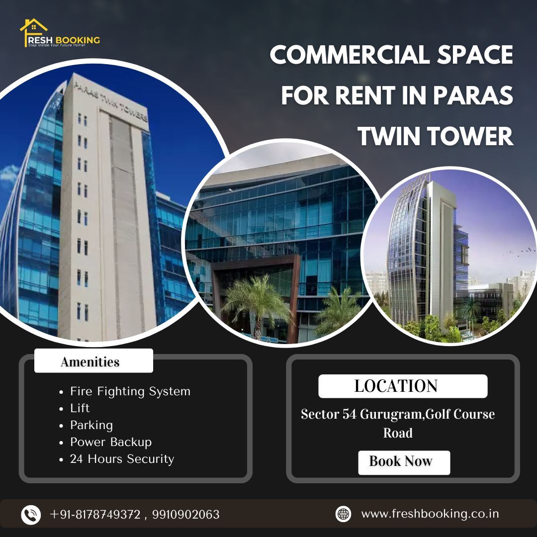 Paras Twin Tower for Rent on Golf Course Road – Modern Business Spaces in Sector 54