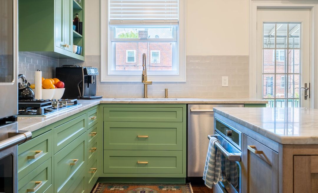 Green Kitchen cabinets