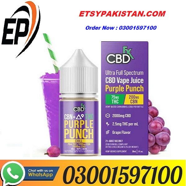 Original Delta-9 THC Vape Juice: Purple Punch (Indica) In Lahore 03001597100