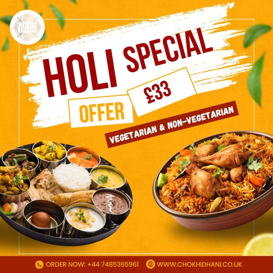 Experience the Festive Flavors with Chokhi Dhani London’s Special Holi Menu!