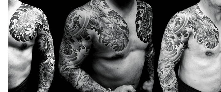 Art of Professional Bodywork With Piercing and Japanese Tattoos