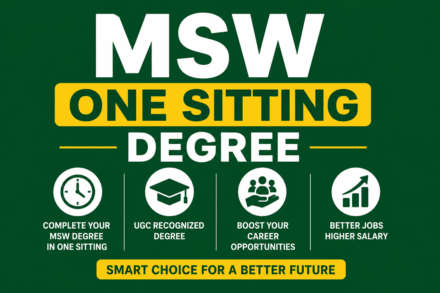 MSW One Sitting Degree in India – Eligibility, Admission Process & Career Opportunities