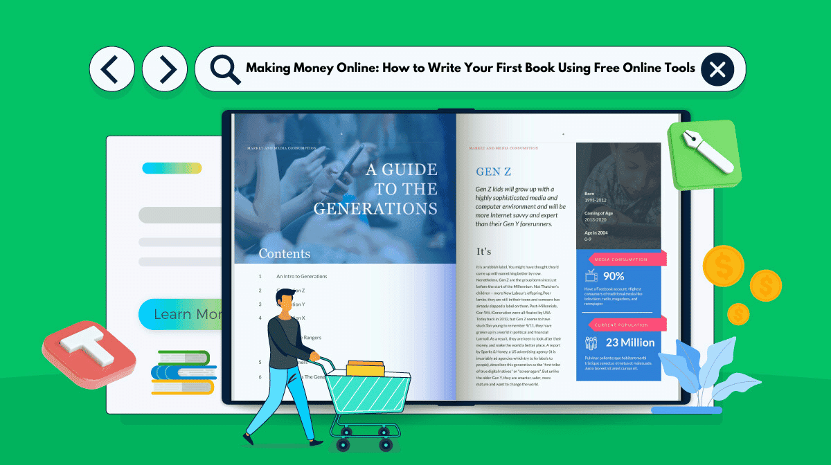 Make Money Online: How to Write Your First Book Using Online Tool