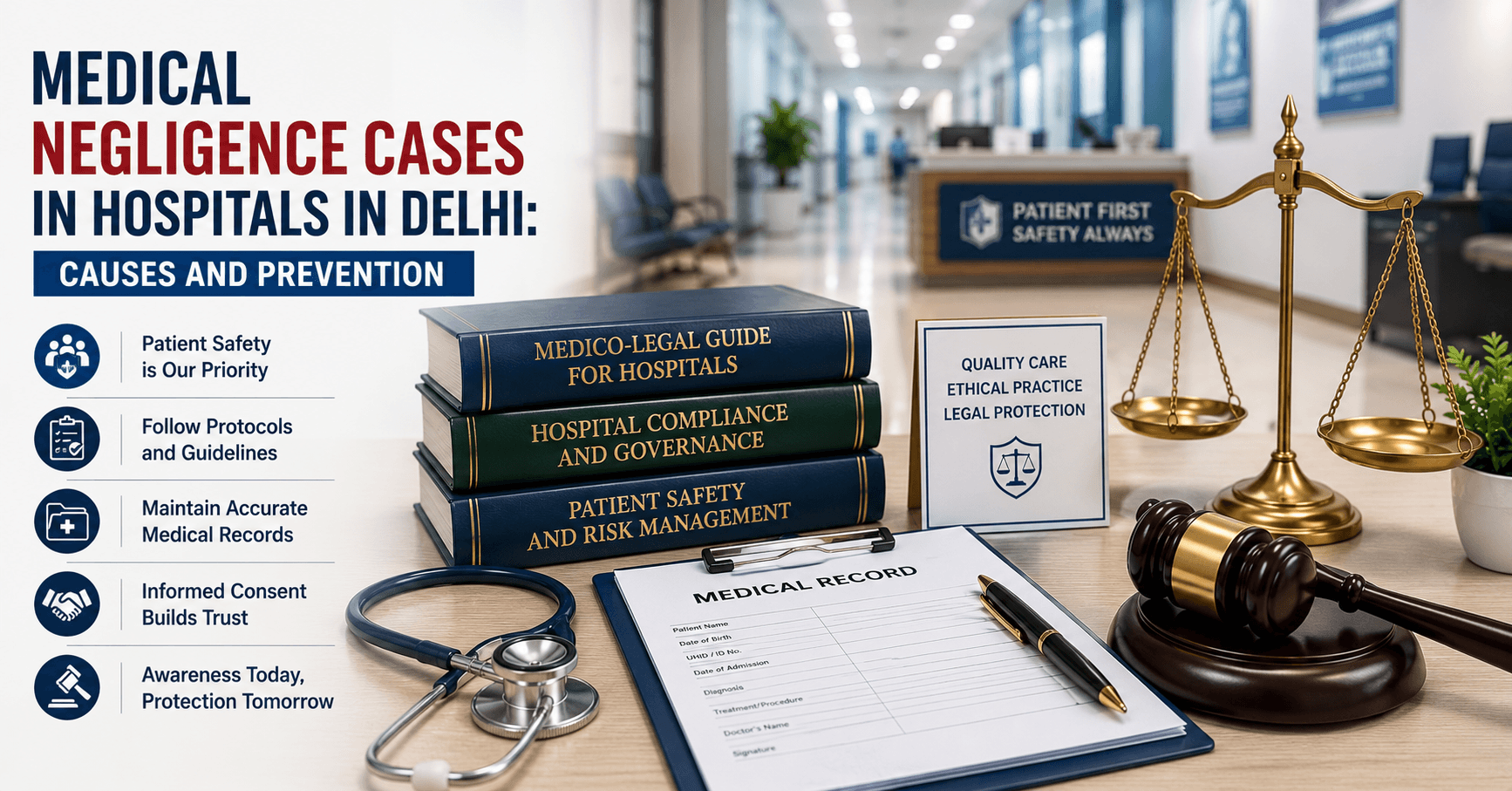 Legal compliance guide for doctors in Delhi, Medico legal guide for hospitals in Delhi, Legal guide for medical in Delhi