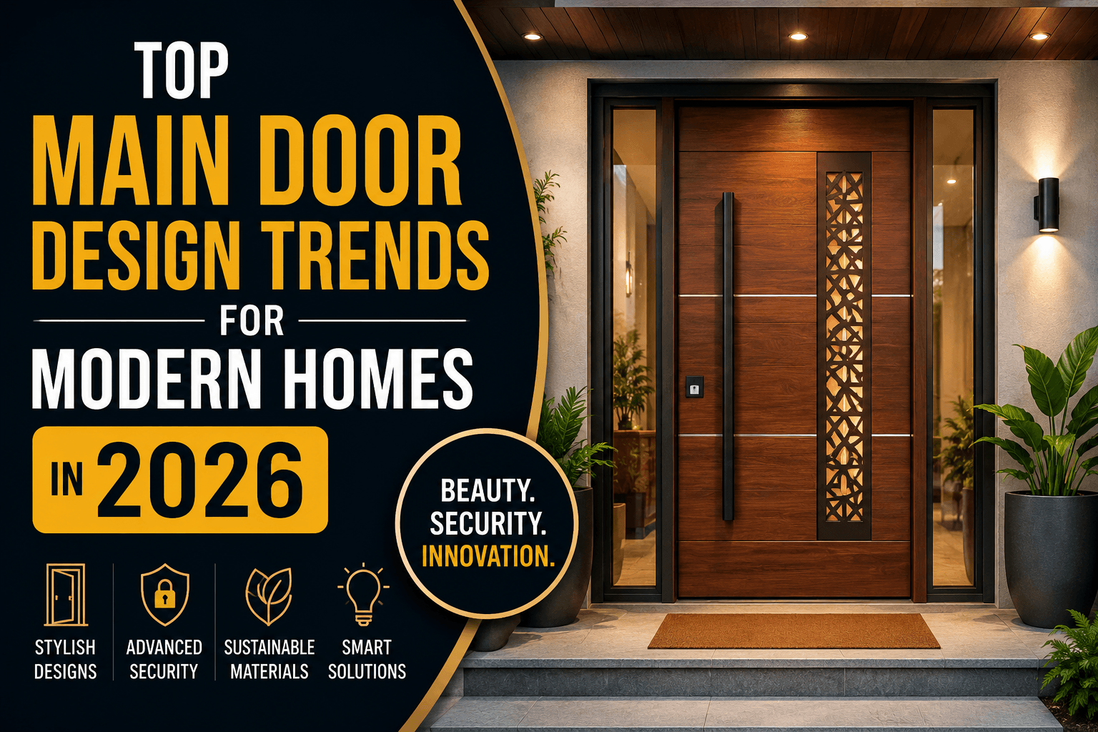 Top Main Door Design Trends for Modern Homes in 2026