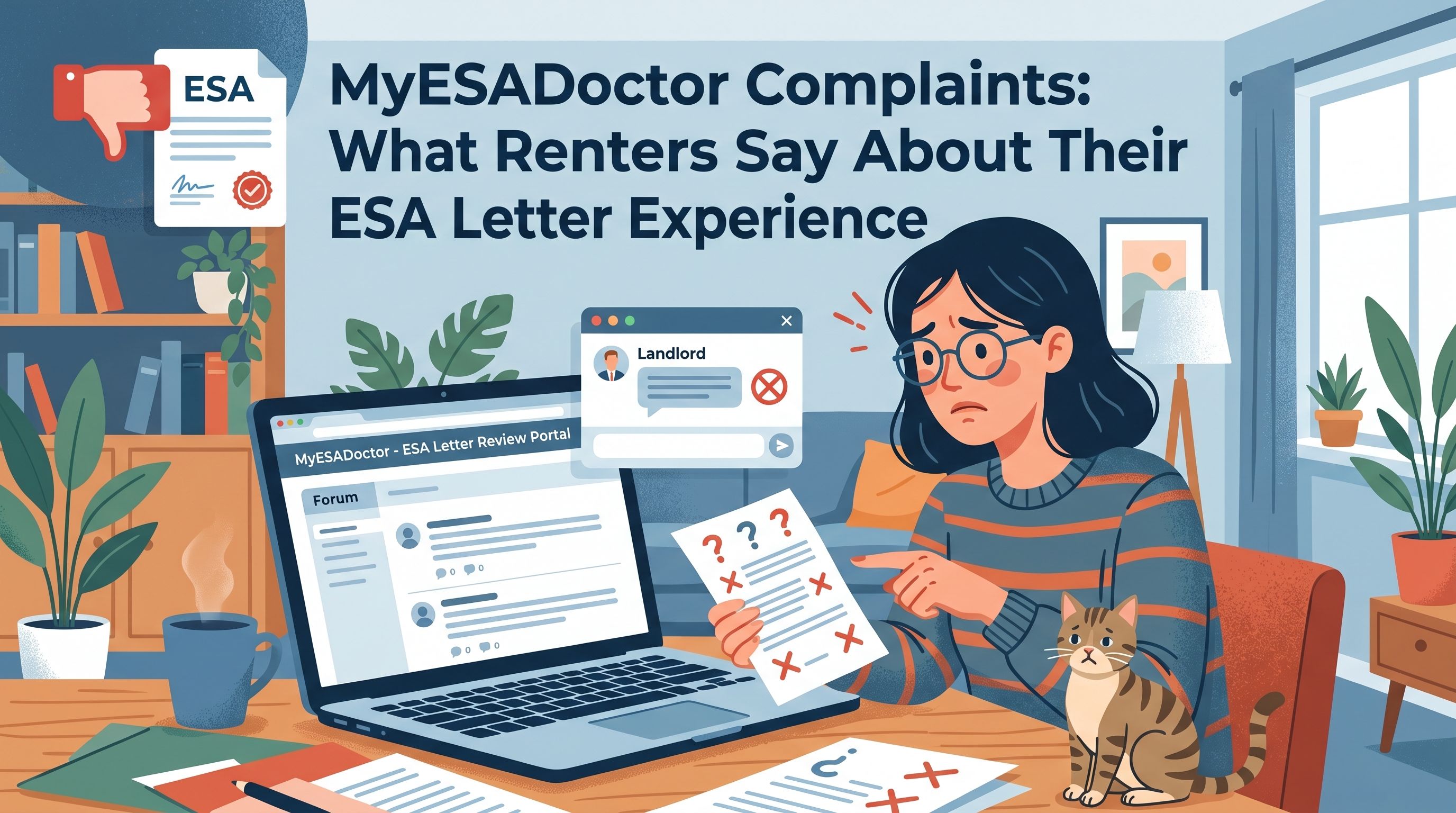 MyESADoctor Complaints: What Renters Say About Their ESA Letter Experience