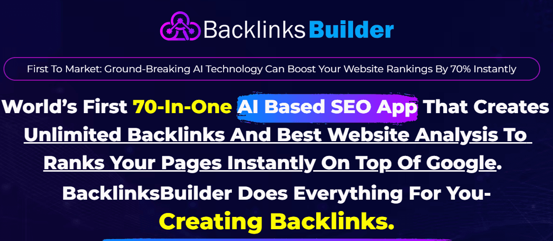 Backlinks Builder Review ⚠️ Full Demo Oto Links Huge 3,000 Bonus
