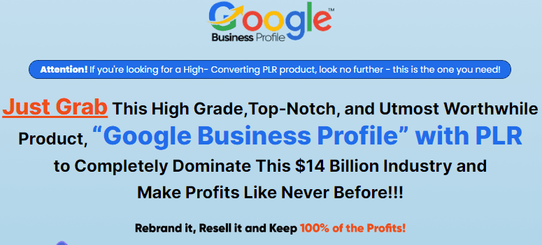 Google Business Profile Plr Review ⚠️ Full Demo+ Huge 5,000 Bonus