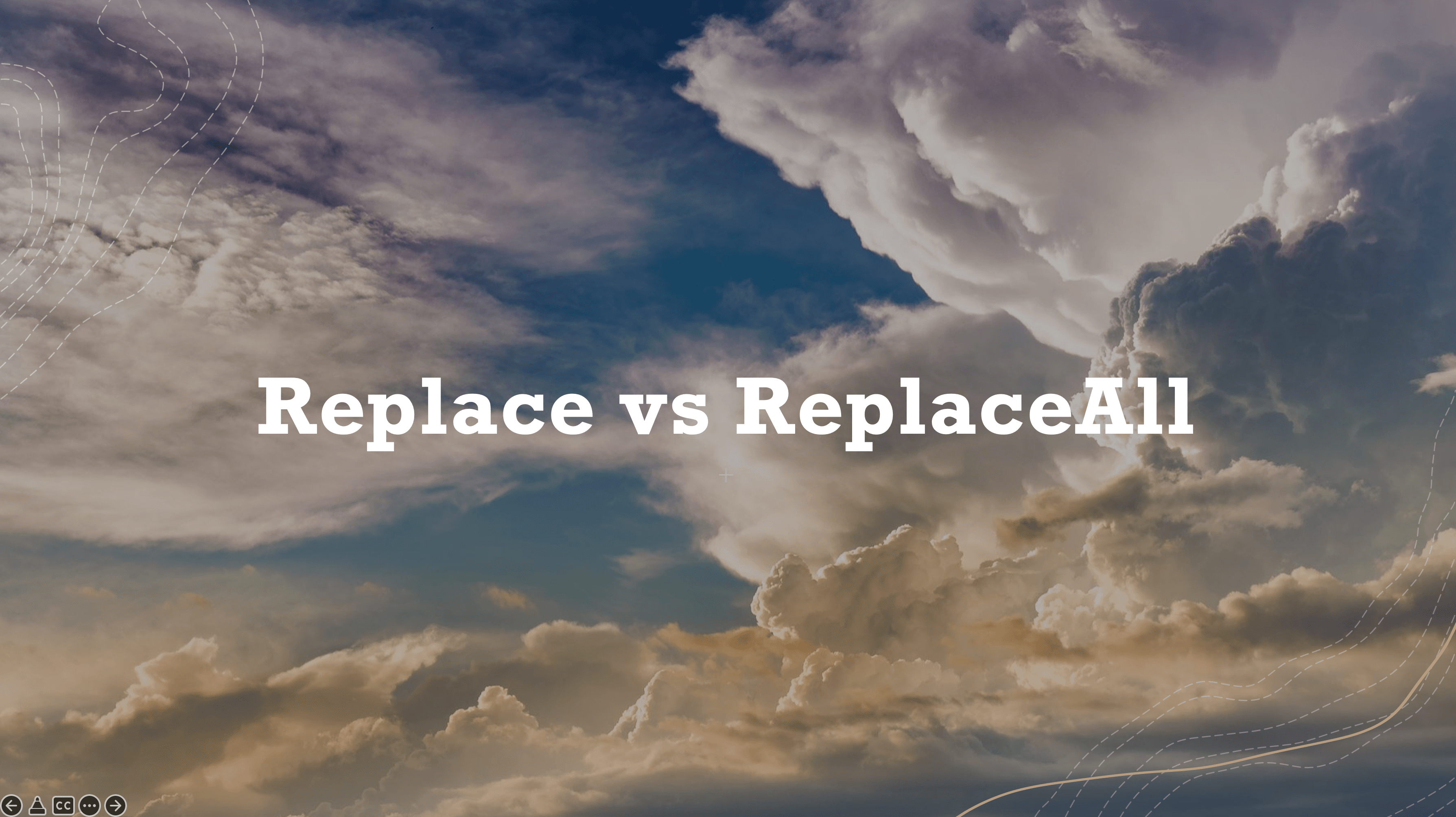 Replace vs Replace All
