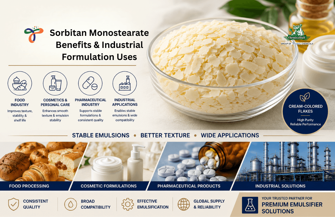 Sorbitan Monostearate in Industrial Formulations: Performance, Stability & Processing Advantages