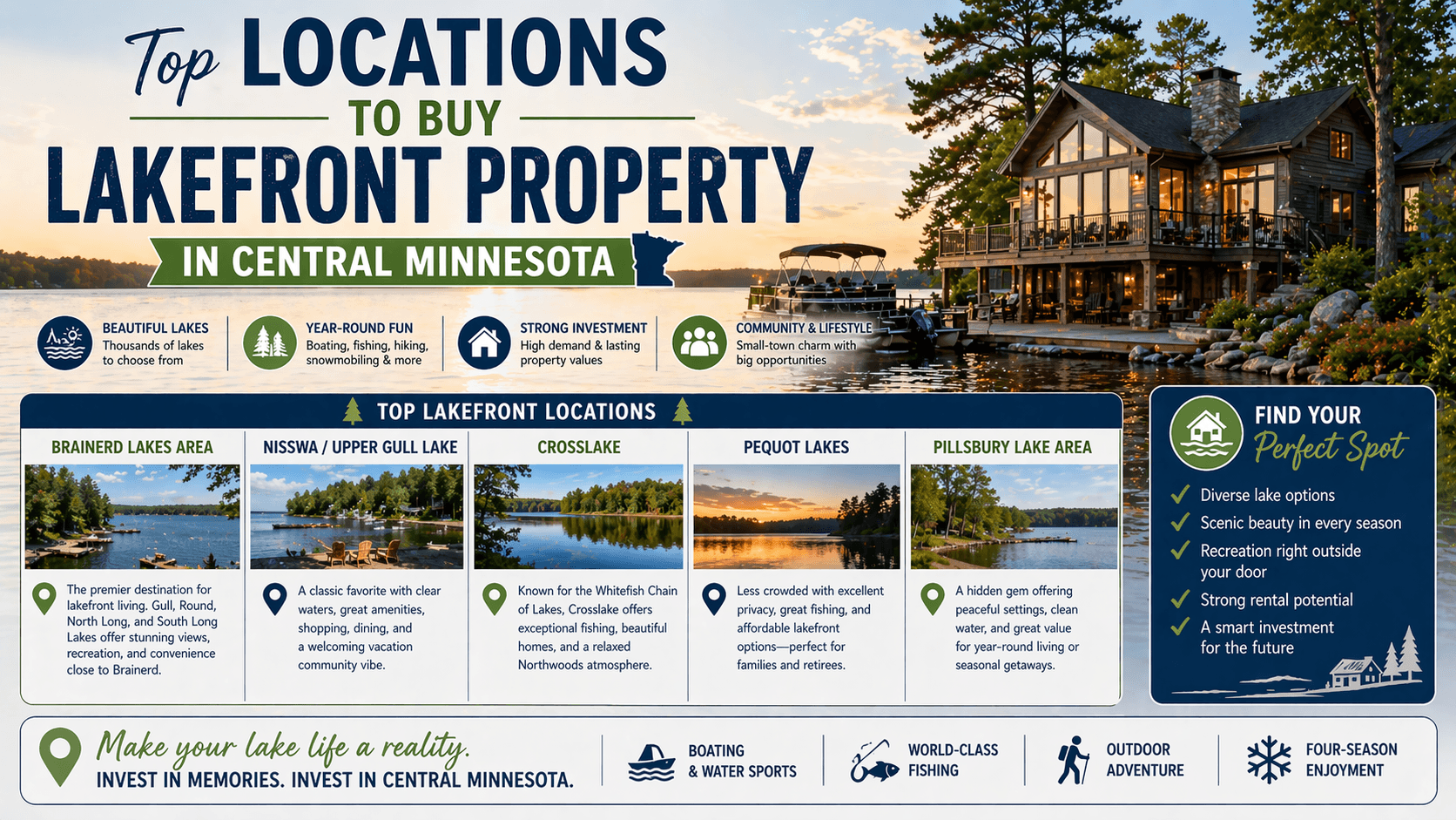 Top Locations to Buy Lakefront Property in Central Minnesota