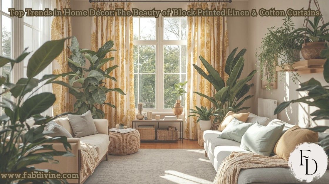 Top Trends in Home Décor: The Beauty of Block Printed Linen & Cotton Curtains