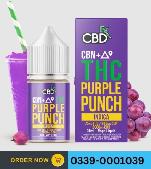 Delta-9 THC CBD Vape Juice Purple Punch (Indica) In Pakistan 03390001039