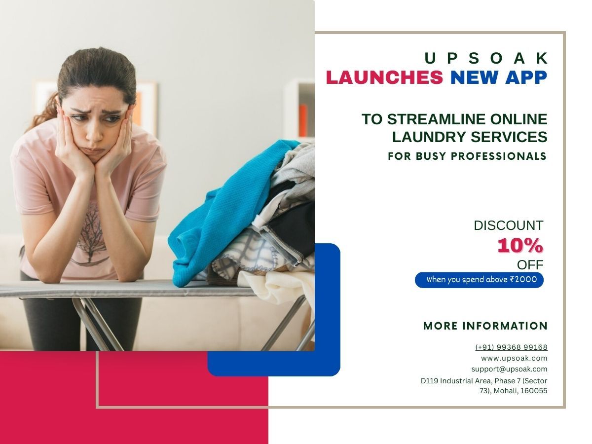 Upsoak Launches New App to Streamline Online Laundry Services for Busy Professionals