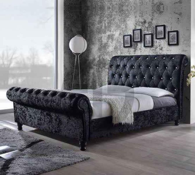 Velvet Wingback Beds