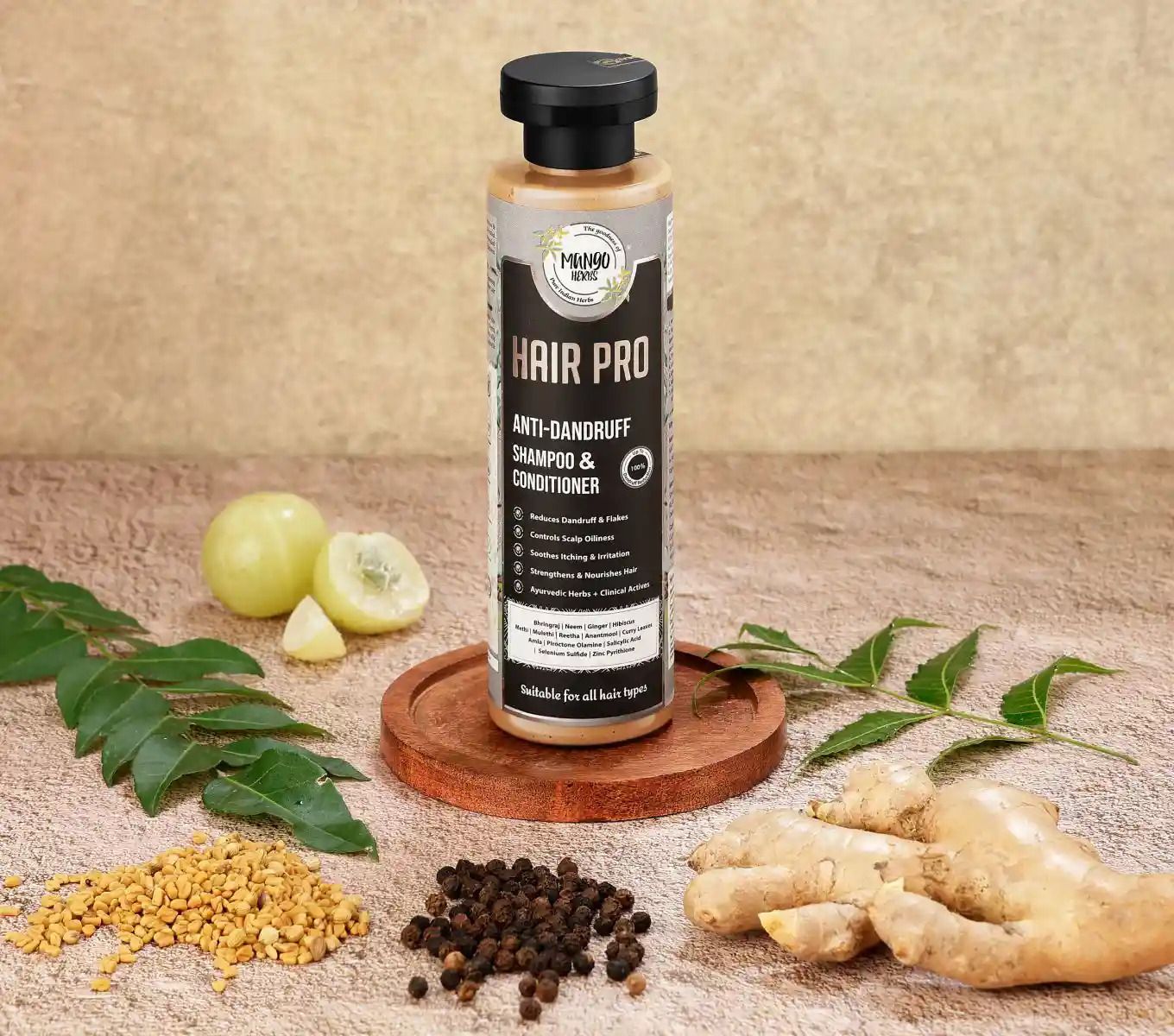 Natural Anti-Dandruff Shampoo & Conditioner – Chemical-Free Hair Care by Mango Herbs